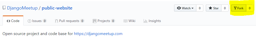 fork for Django Meetup github repo